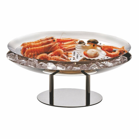 Mepra Giotto Elevated Oval Seafood Presentation with Grill (200262G) - iFoodservice Online
