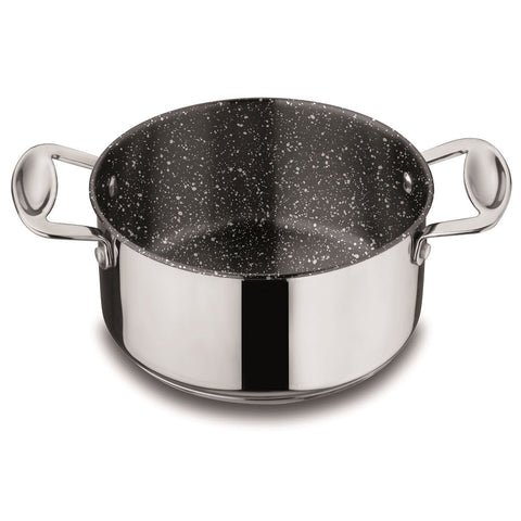 Mepra GLAMOUR STONE Deep casserole 2 handles with non - stick coating and lid 30212120 - iFoodservice Online