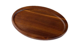 On The Table OTT Dark Wood Oval Plate (117 - ODK) - iFoodservice Online