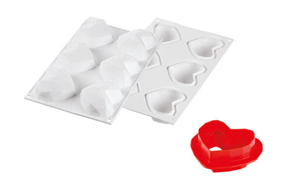 SILIKOMART CURVE AMORINI ORIGAMI 110 - SILICONE MOULD 74X83 H 35 MM + CUTTER (Pack ok 10 ) - iFoodservice Online