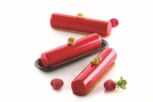 SILIKOMART CURVE CYLINDRE 75 - SILICONE MOULD 126x27 H 27 MM + 10 TRAYS + CUTTER (pack of 10) - iFoodservice Online