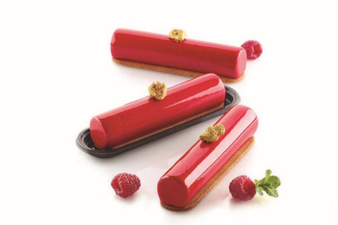 SILIKOMART CURVE CYLINDRE 75 - SILICONE MOULD 126x27 H 27 MM + 10 TRAYS + CUTTER (pack of 10) - iFoodservice Online