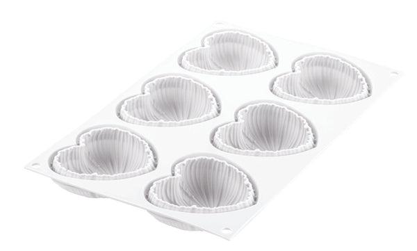 SILIKOMART CURVE LOVELY 110 - SILICONE MOULD N. 6 LOVELY 82X77 H 31 MM + CUTTER (pack of 10) - iFoodservice Online